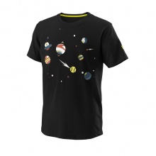 Wilson Tennis Tshirt Planetary Tech (Baumwollmix) schwarz Jungen